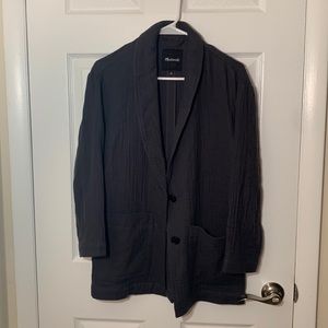 Madewell XS Gauze Blazer- charcoal